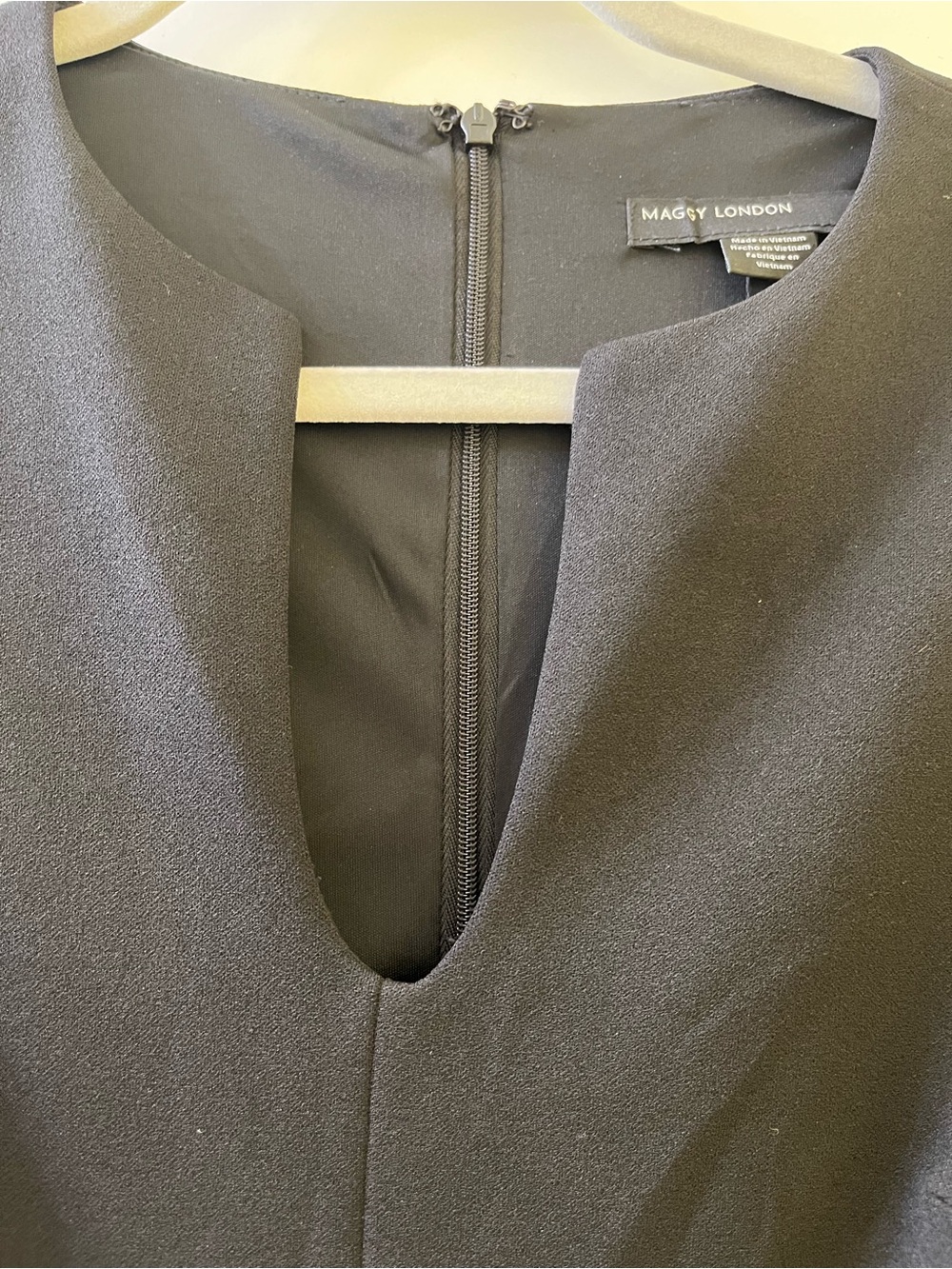 Maggy London Long Sleeve Black Belted Sheath Dress - Picture 4 of 8